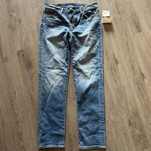 American Eagle Airflex Ultrasoft Original Distressed Bootcut Blue Jeans 32 x 34